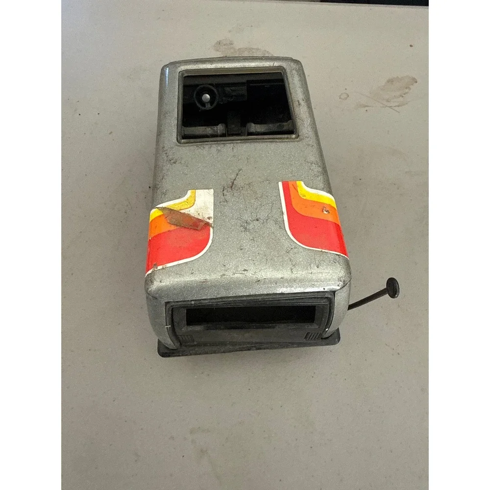 Vintage Tonka Pressed Steel Custom Van Silver Rainbow Graphics Made in USA Toy